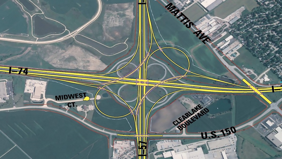 I 57 and I 74 Interchange Reconstruction Map FINAL